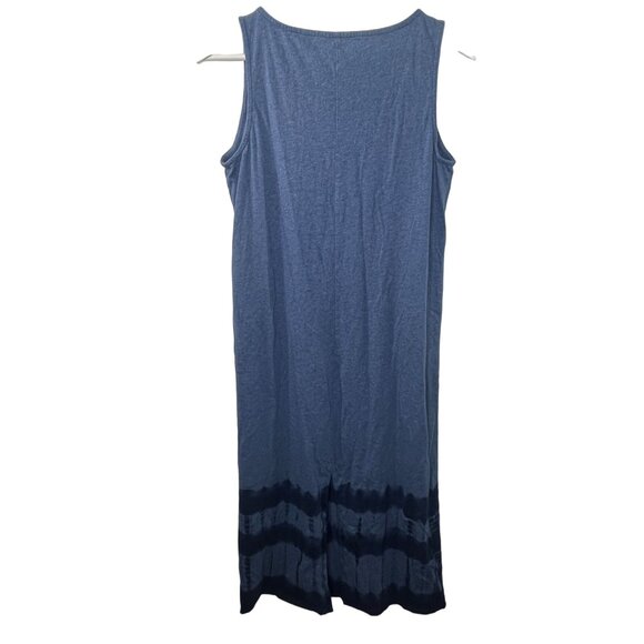 J Jill Pure Jill Blue Tie Dye Maxi Dress Small Cotton Sleeveless - Picture 2 of 11